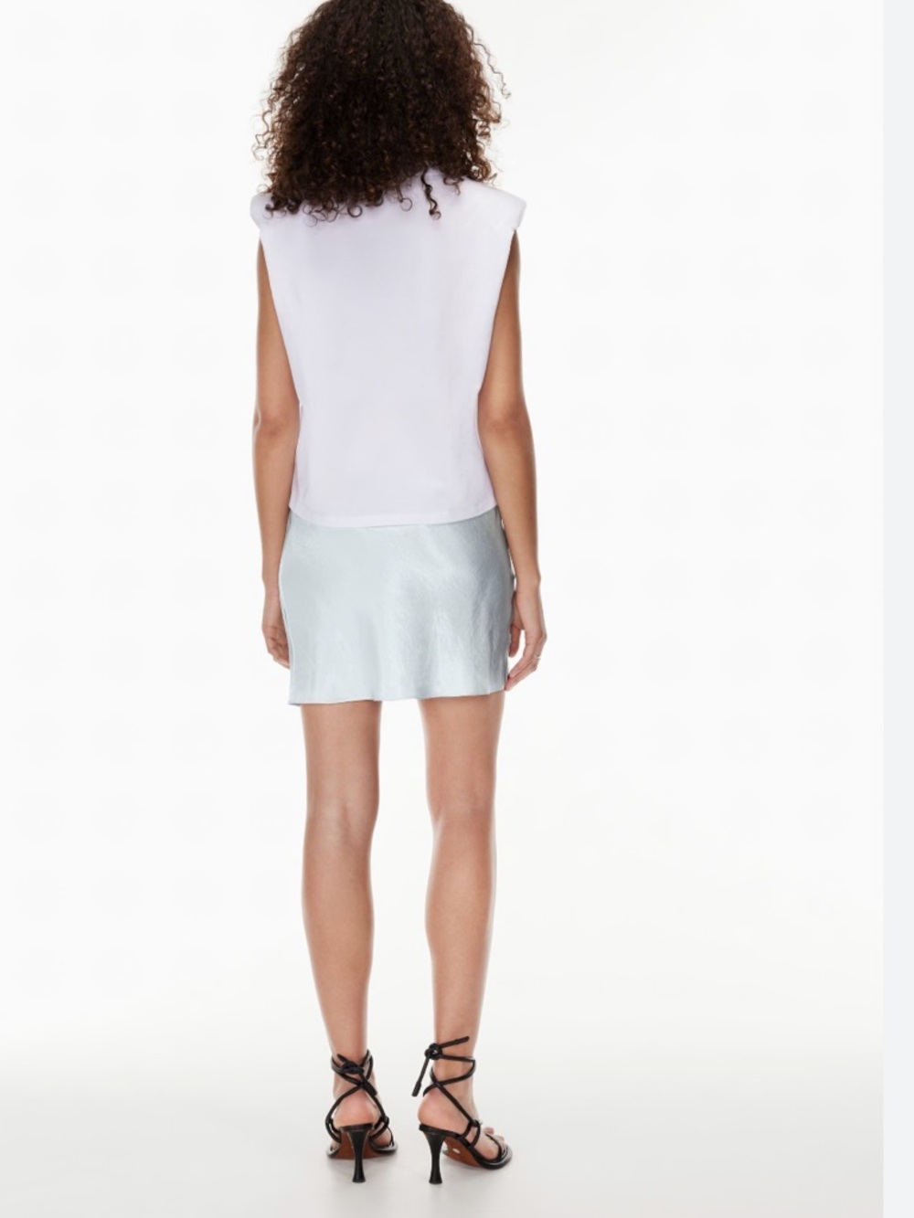 Aritzia Babaton satin slip skirt BLUE - Picture 2 of 7
